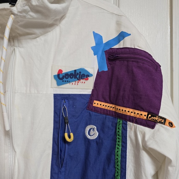 Cookies All Conditions Colorblock Full Zip Hoodie Hooded Jacket Men's Size Large - Picture 2 of 12